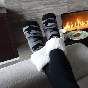 PUDUS Classic Slipper Socks | Camo Grey